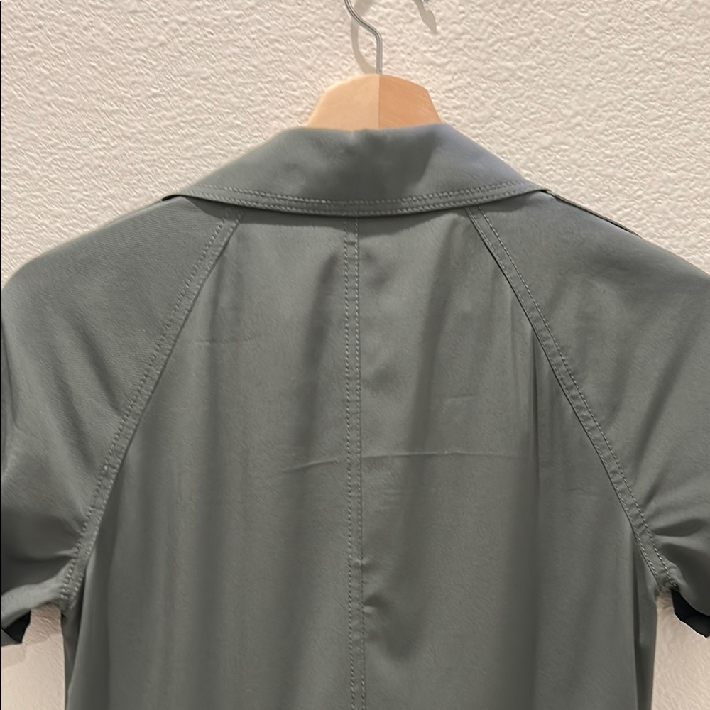 Rachel Roy beautiful petite dark green front tie mini dress - Picture 4 of 8